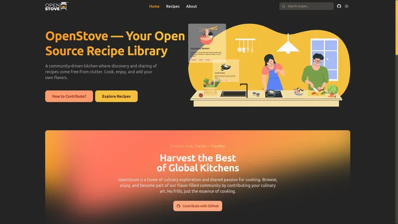 OpenStove Main Page